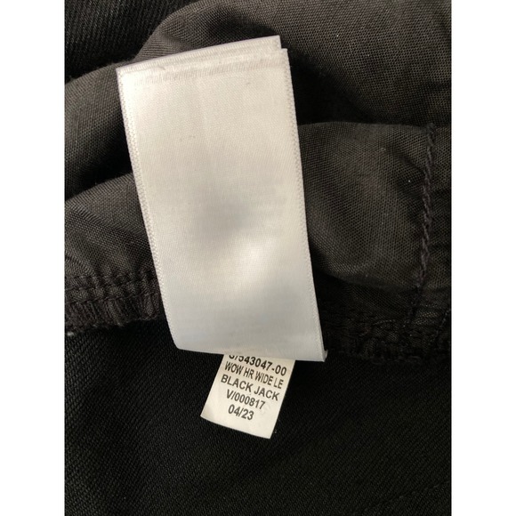 Old Navy Wow Wide Leg Jeans Womens 16 Short Black High Rise Stretch Goth Grunge - Picture 9 of 9